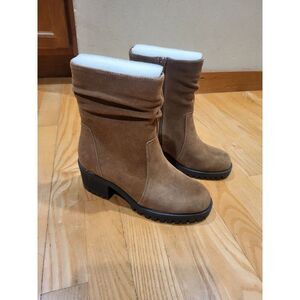 Bella Vita Hattie Suede Ankle Boots Women’s 6W Cognac Brown